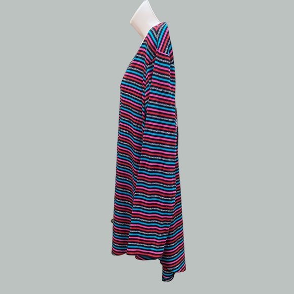 Lane Bryant Multicolored Striped V Neck Long Sleeve T-Shirt Top Size 22/24 - Picture 4 of 9